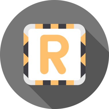 Ruble işaretli izole edilmiş altıgen bir tabela.