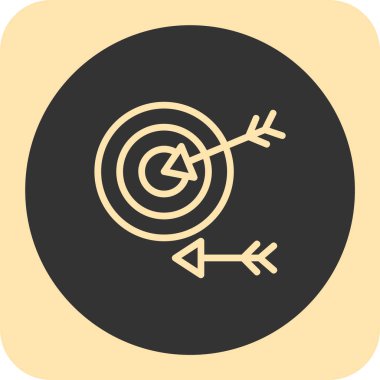 Hedef simge soyut arkaplanda izole edildi