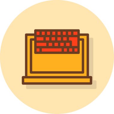 Moda düz stil izole edilmiş arkaplanda bilgisayar klavyesi simgesi