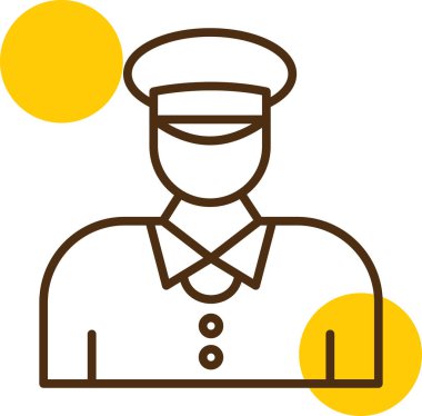 Polis memurunun vektör çizimi