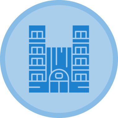 bina simgesi, vektör illüstrasyonu basit tasarım