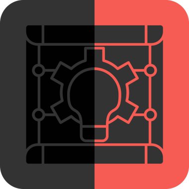 Düz bir tasarımın vektör simgesi