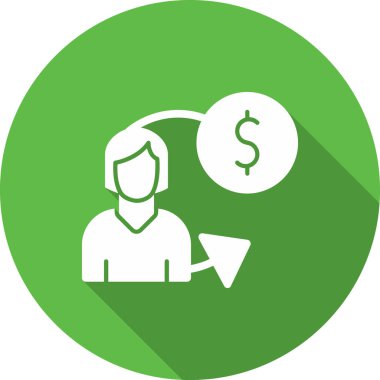 Dolar. Web simgesi basit illüstrasyon