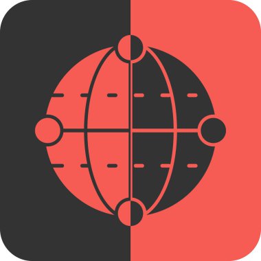 Küresel ağ simgesinin vektör çizimi