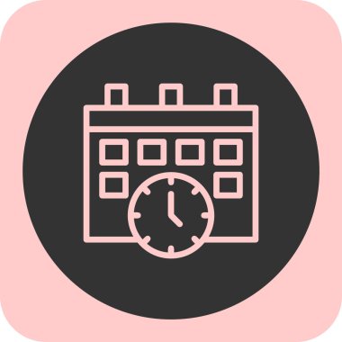 Kişisel ve ticari kullanım için saat vektör simgesi simgesi vektör çizimi..