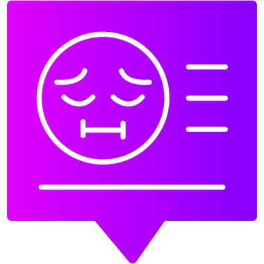 üzgün emoji simgesi, vektör illüstrasyonu