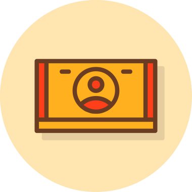 Para renkli vektör simgesi