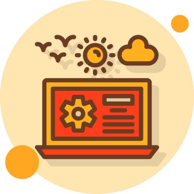 İnternet iş pazarlama simgesi düz stil