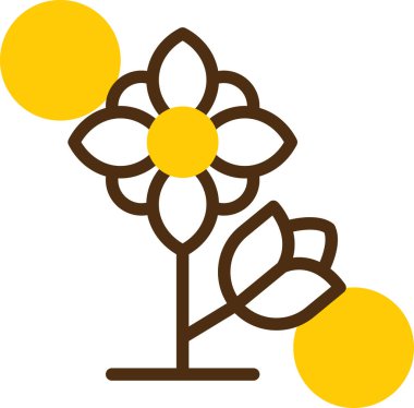 Çiçek. Web simgesi basit illüstrasyon