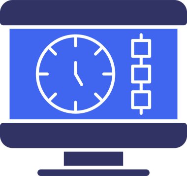 Saat. Web simgesi basit illüstrasyon