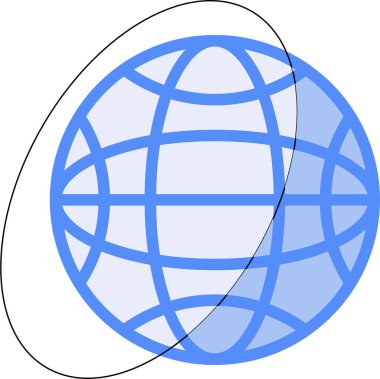 Dünya ikonu. Web için gezegen vektör simgesinin basit çizimi