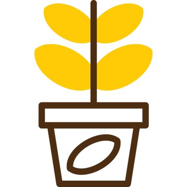 Bitki. Web simgesi basit illüstrasyon