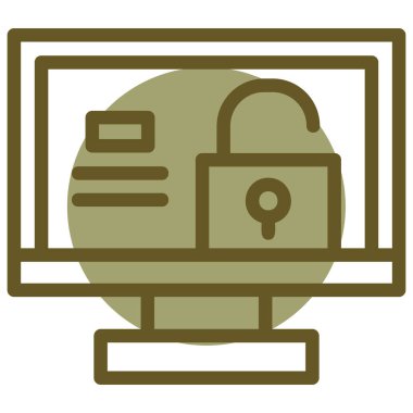 Güvenlik sistemi simgesi vektör illüstrasyonu