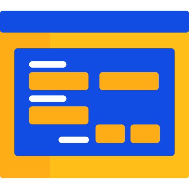 tarayıcı web arayüzü simgesi, basit vektör tasarımı