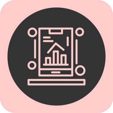 Emlak simgesi, vektör illüstrasyonu