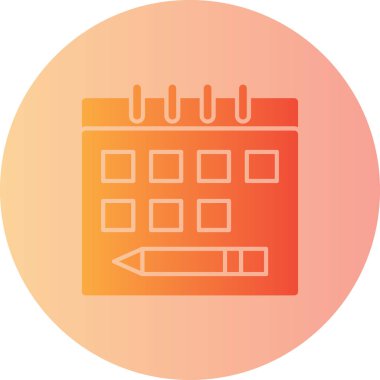 Takvim simgesinin vektör illüstrasyonu