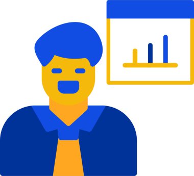 business man with a laptop vector illustration