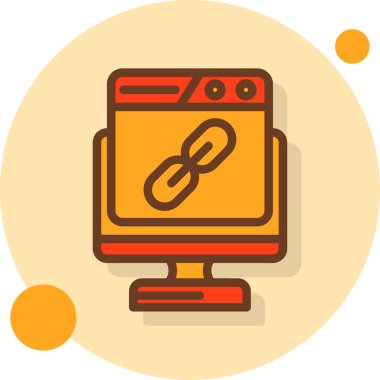 Bilgisayar. Web simgesi basit illüstrasyon