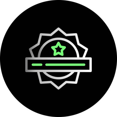 Rozet simgesi, vektör illüstrasyonu