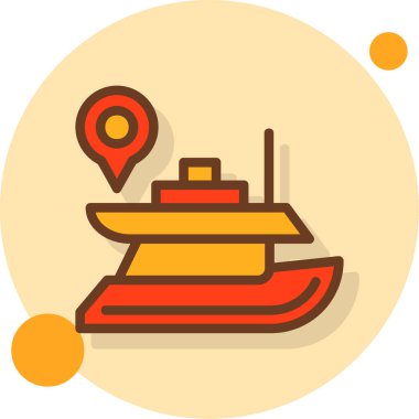 tekne ikonu vektör illüstrasyonu