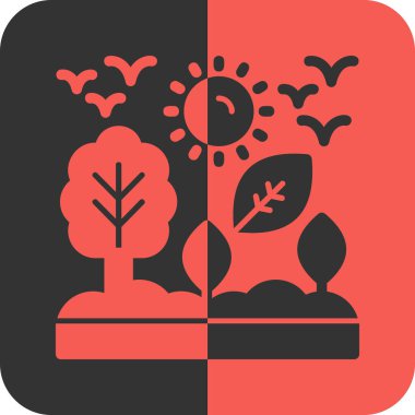 Doğa simgesinin vektör illüstrasyonu