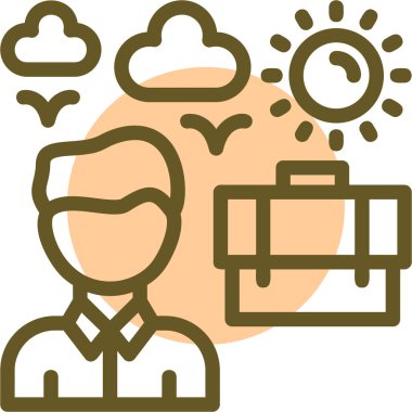 iş fikri simgesi vektör illüstrasyonu