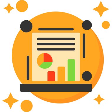 iş grafiği vektör simgesi