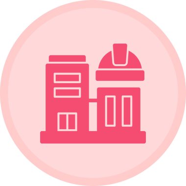 Bina. Web simgesi basit illüstrasyon