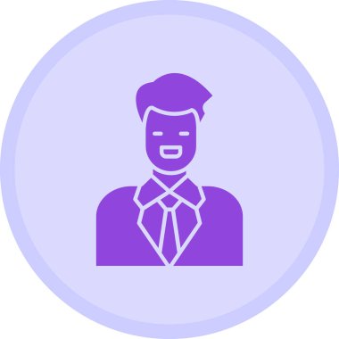 İş adamı. Web simgesi basit illüstrasyon