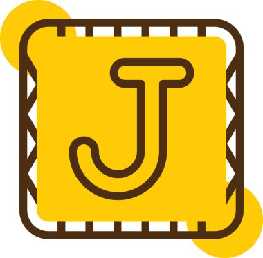 Tek bir harf simgesinin vektör illüstrasyonu