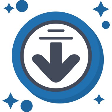 aşağı yönde ok simgesi