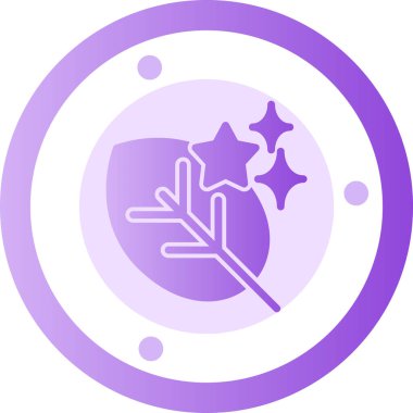 Renkli gezegen ve yıldız simgesi beyaz arkaplanda izole edildi. Değişken rastgele dinamik şekiller. vektör illüstrasyonu