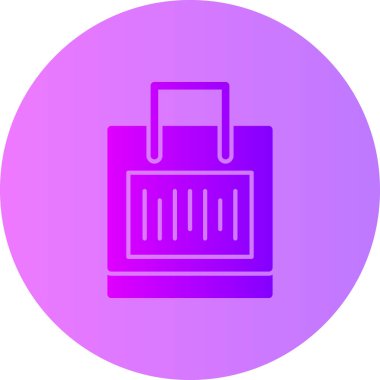 Alışveriş poşeti simgesinin vektör illüstrasyonu