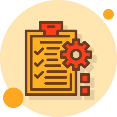 Denetim listesi simgesi. Denetim listesi vektör simgesi web için basit örnek