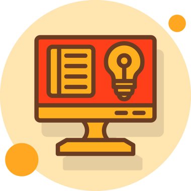 Bilgisayar. Web simgesi basit illüstrasyon