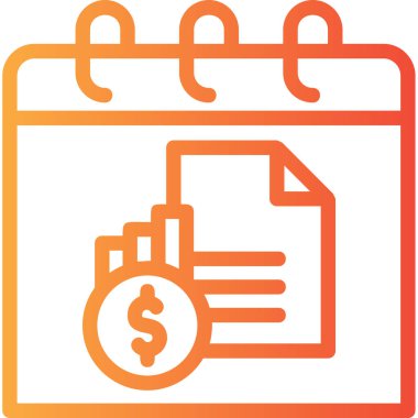 finansal rapor simgesi, vektör illüstrasyonu