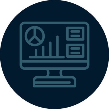 vektör lcd simgesi illüstrasyonu