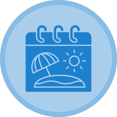 yaz ve seyahat vektörü simgesi.