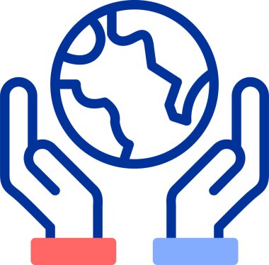 genel çevre dünya simgesi ana hatlar biçiminde