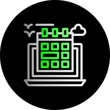 Takvim simgesi vektör illüstrasyonu