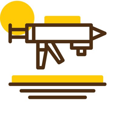 Silah. Web simgesi basit illüstrasyon