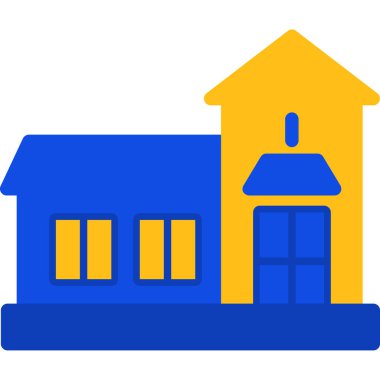 ev binası simgesi düz stil