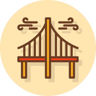 Köprü simgesi, vektör çizimi