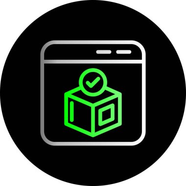 Alışveriş çantalı bir tabletin vektör simgesi