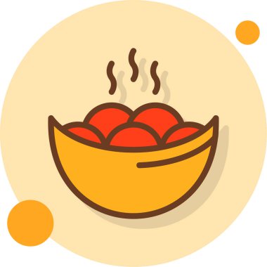 Çorba. Web simgesi basit illüstrasyon