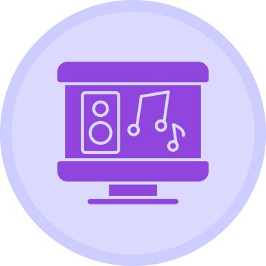 Müzik. Web simgesi basit illüstrasyon