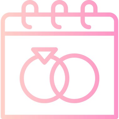 Takvim simgesi vektör illüstrasyonu