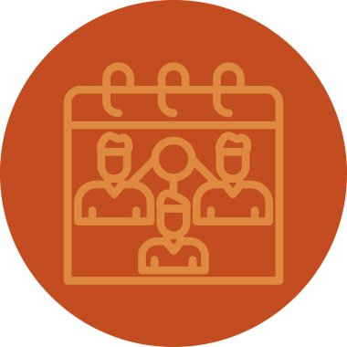 Bir grup insan simgesinin vektör çizimi