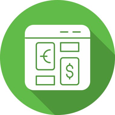 Bankacılık düz vektör simgesi