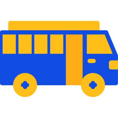 Otobüs. Web simgesi basit illüstrasyon